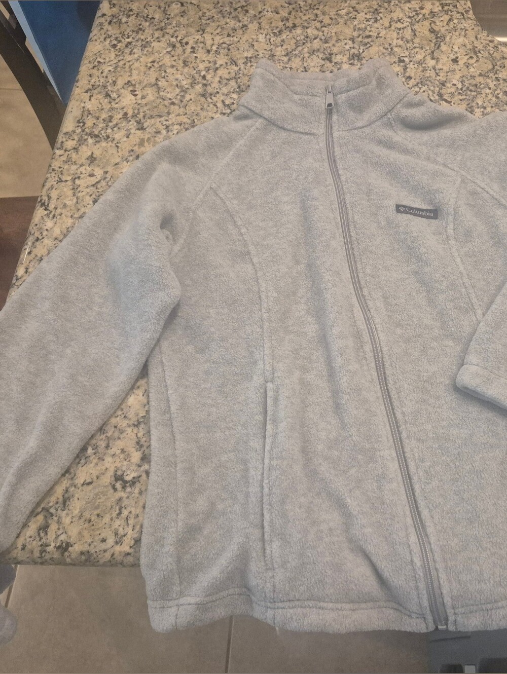 Womens Full-Zip Gray Columbia Jacket, Large